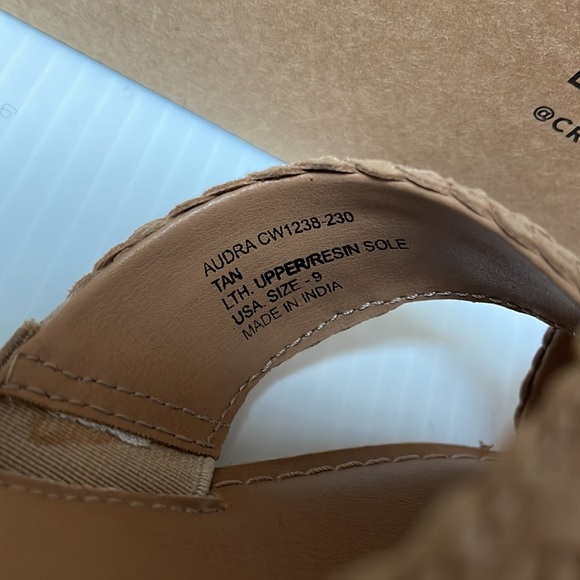 Crevo Suede / Genuine Leather Braided Flat Sandals | women's size 9 - Picture 6 of 10